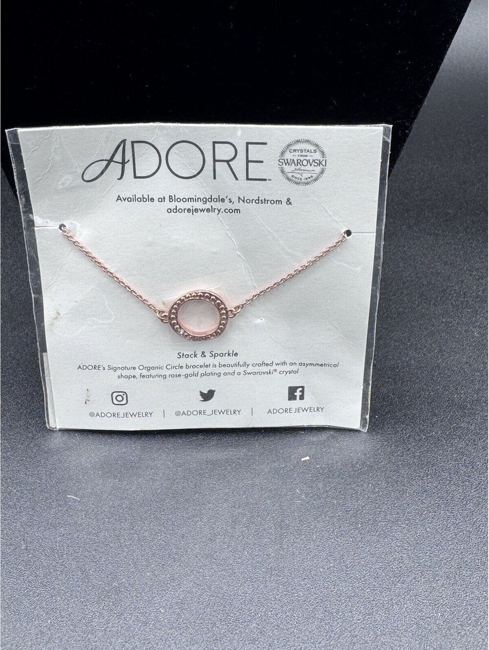 Adore Circle Chain necklace, Swarovski Crystal Rose Gold Plated MPN SWK-FA-…